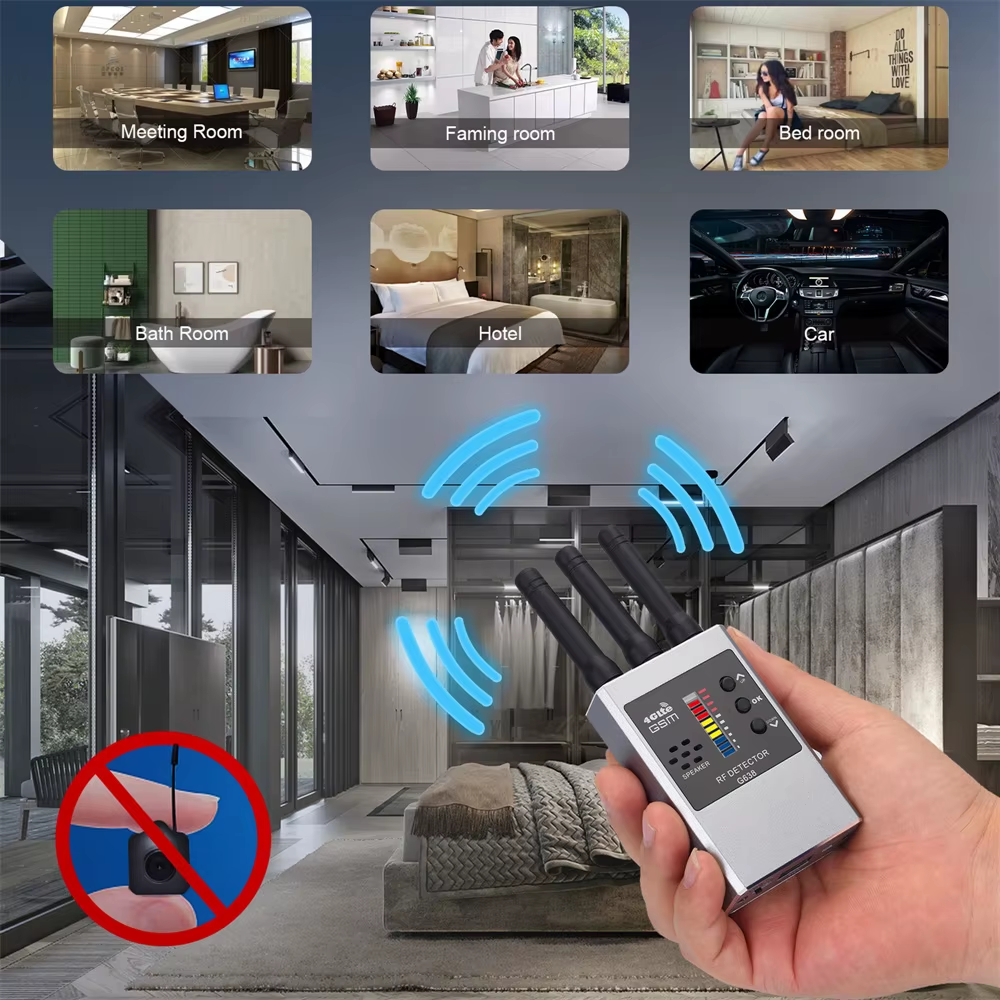 Wireless RF Signal Detector Bug GSM Audio GPS Tracker Mini Camera Finder Camera IR Scanning AI Standby Automatic Detection G638W - Image 6